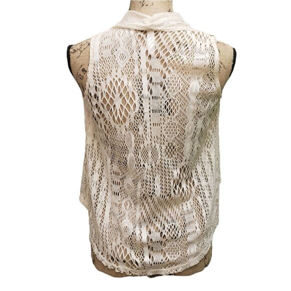 Xhilaration Jackets & Blazers - Xhilaration Lace Vest Ivory Color